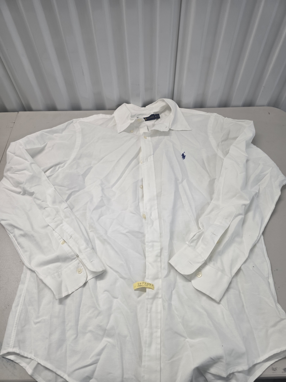 Polo by Ralph Lauren White Button-Up Dress Shirt with Navy Pony